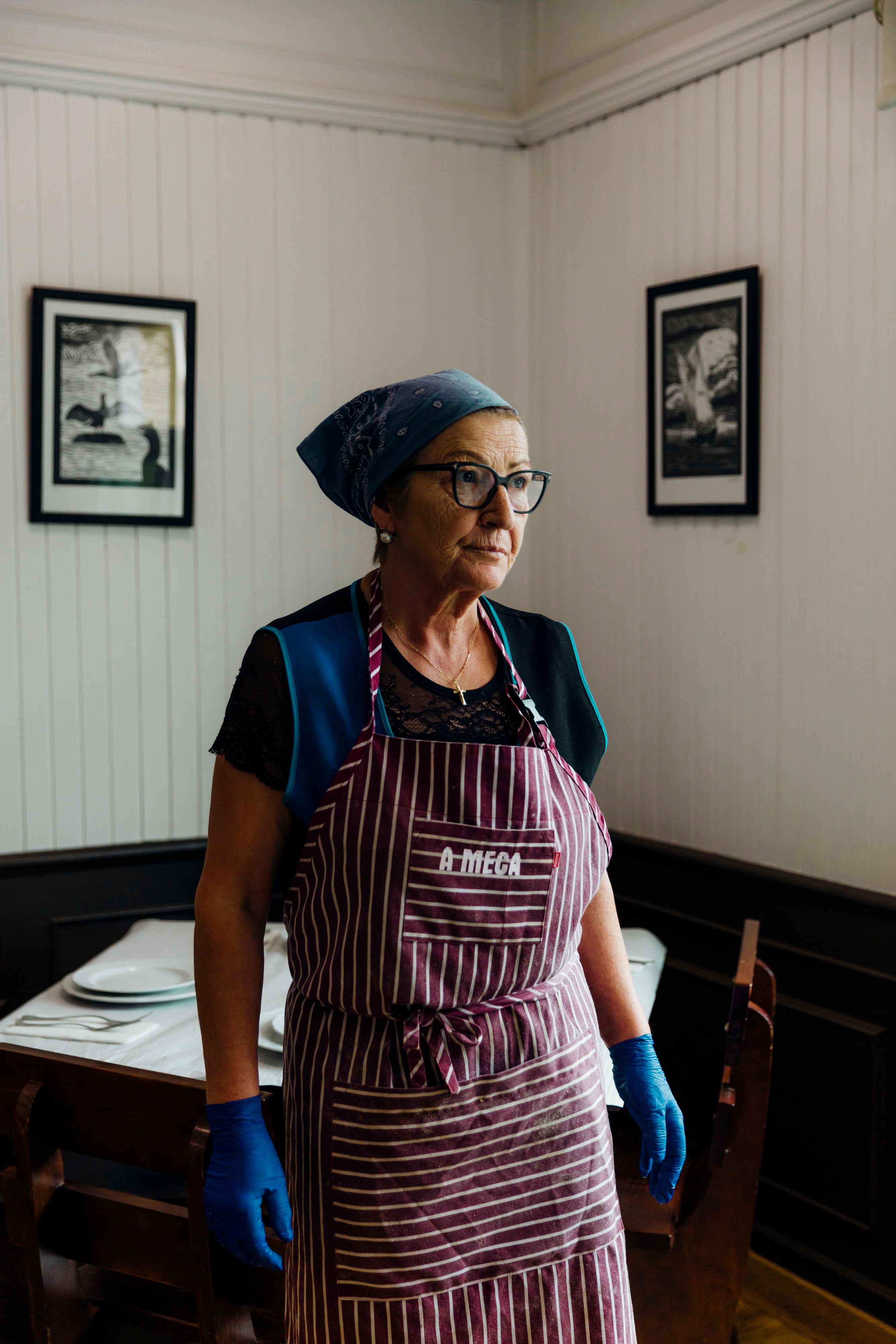 Carmen A Meca, cocinera del restaurante del mismo nombre, en la isla de Arousa.