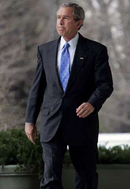 El presidente de EE UU, George W. Bush, ayer en la Casa Blanca.