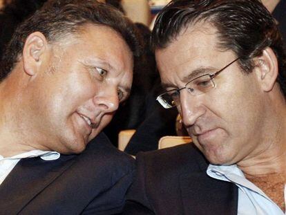 Martín y Feijóo en 2007, cuando la Xunta bipartita destapó el fraude.