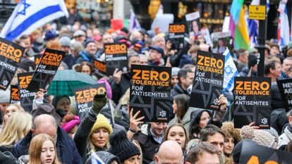 Más de 100.000 personas se manifestaron contra el antisemitismo el pasado 26 de noviembre en Londres, Reino Unido.