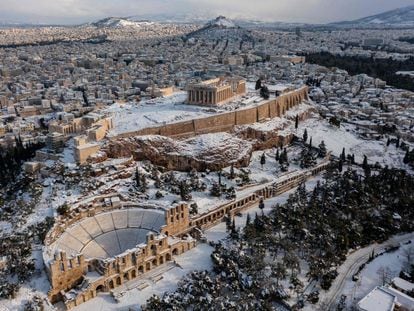 La Acrópolis de Atenas, el 27 de diciembre.