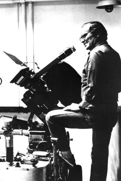 Sidney Lumet, durante el rodaje de su filme <i>Daniel</i> en junio de 1996.