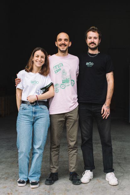 Julia Laich, Omar Escarrá and Maore Ruiz, creators and partners of Bizio in a photo provided by them.