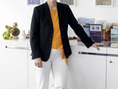 Annegret Kramp-Karrenbauer, en su despacho de la sede de la Unión Demócrata Cristiana (CDU), en Berlín el pasado martes.