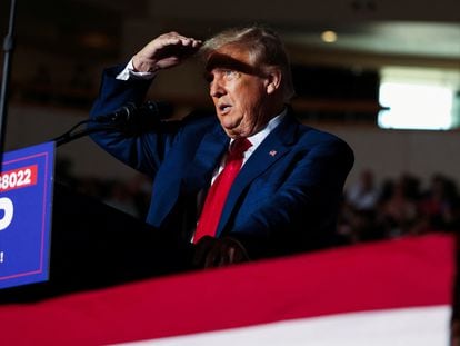 El expresidente de Estados Unidos y candidato republicano a la presidencia Donald Trump durante un mitin de campaña en Pensilvania, el sábado pasado.