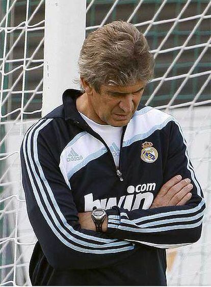 Pellegrini, durante la sesión de esta mañana.