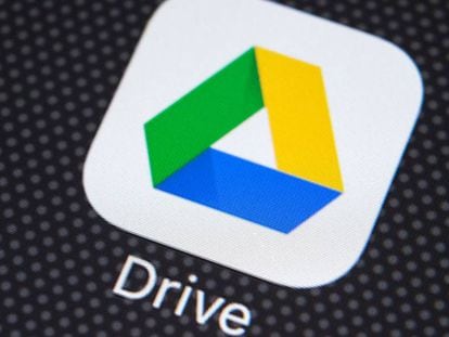 Logotipo de Google Drive fondo negro