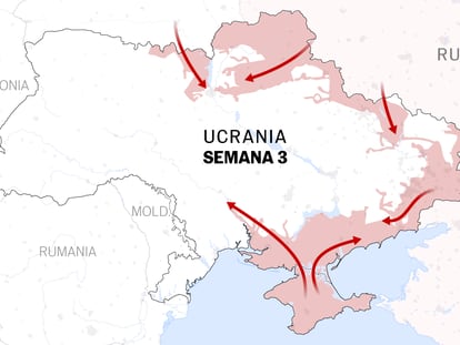 Los mapas de la guerra en Ucrania: la ofensiva rusa hasta el 13 de marzo