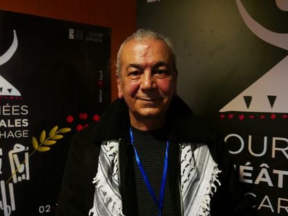 Ghannam Ghannam en el Festival Internacional de Teatro de Cartago, en Túnez, en diciembre de 2023