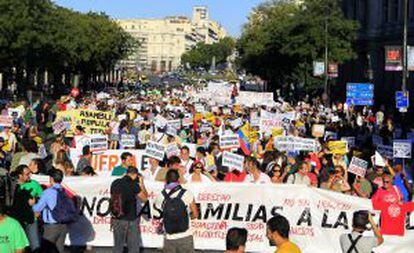 Manifestación en Madrid para reivindicar el derecho a la vivienda
