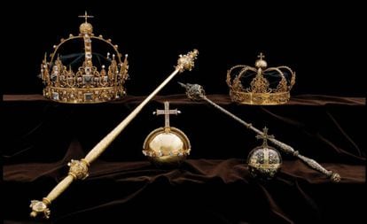 Las coronas robadas de los reyes de Suecia del siglo XVII.