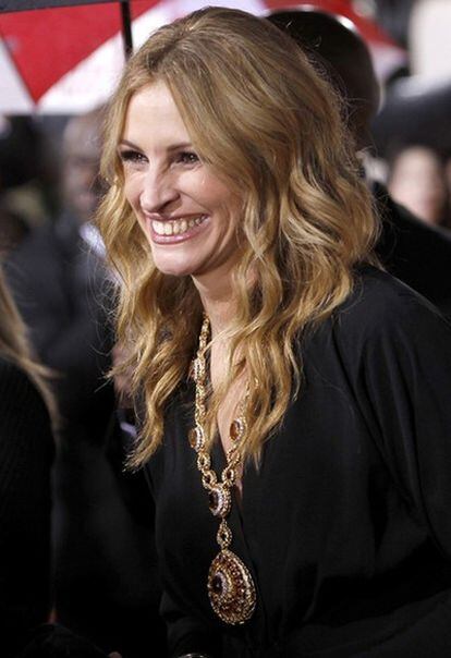 Julia Roberts en la gala de entrega de los Globos de Oro 2010