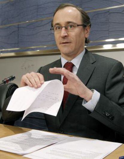El portavoz del Grupo Popular en el Congreso, Alfonso Alonso.