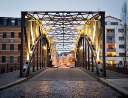 El puente Könneritzbrücke de Leipzig.