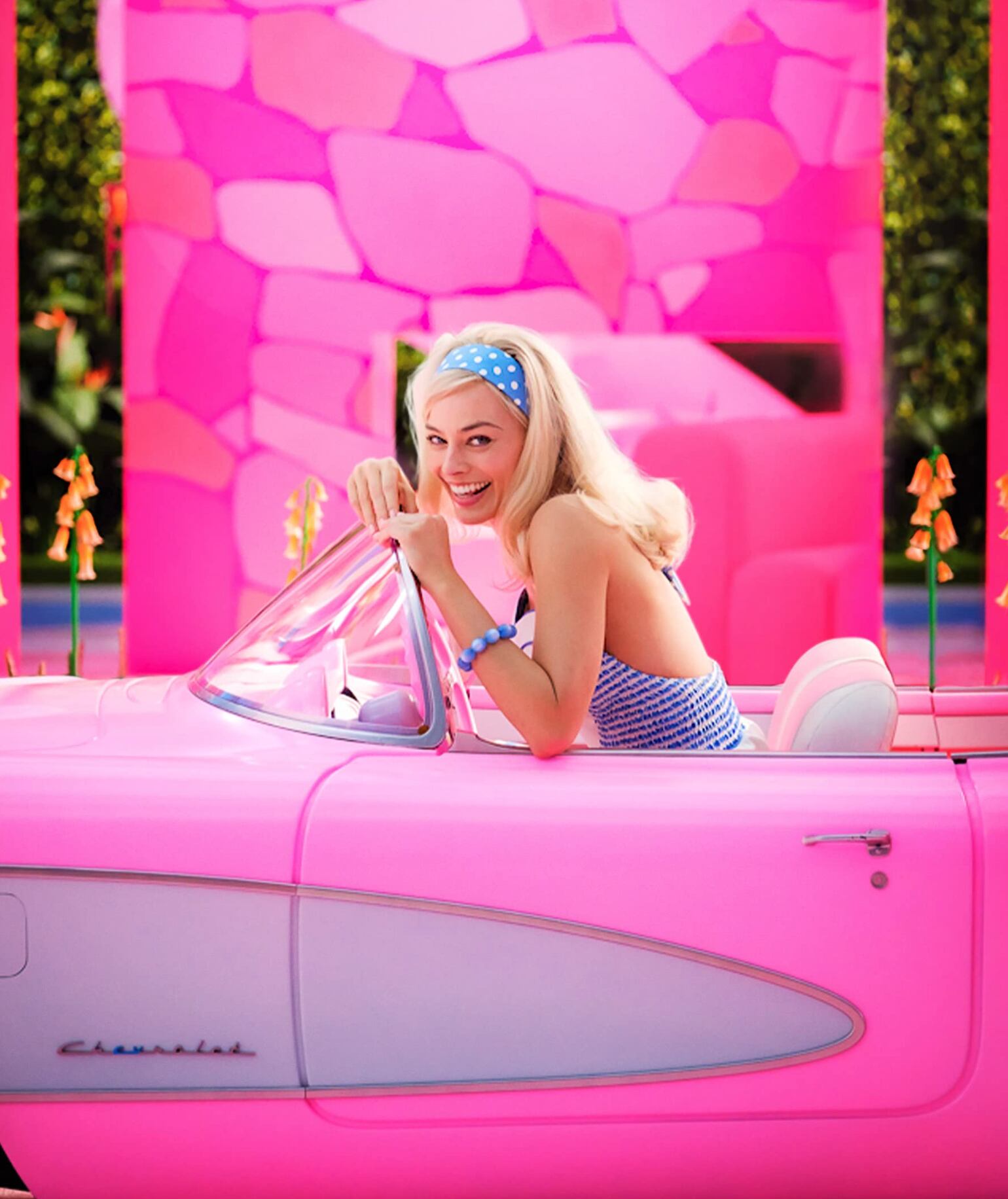 Margot Robbie como Barbie en un momento de la película.