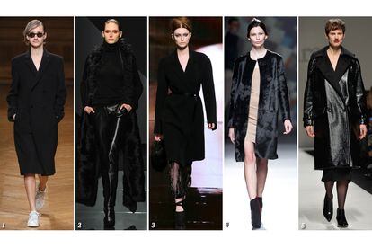 1. Bill Tornade. 2. Krizia. 3. Donna Karan New York. 4. AA Amaya Arzuaga. 5. Max Mara.