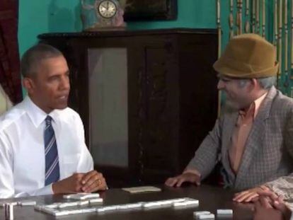 Obama, en el programa televisivo del humorista cubano 'Pánfilo'.