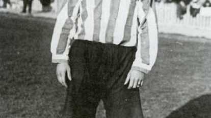 Guillermo Gorostiza cuando jugaba en el Athletic.