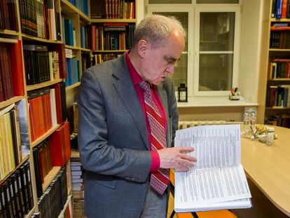 Yan Rachinski, director de Memorial Internacional, en la Sala de Lectura de su sede el pasado 12 de octubre.  J. G. CUESTA