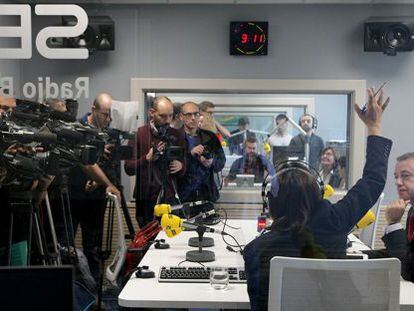 Estudio de la Cadena Ser, en Bilbao.