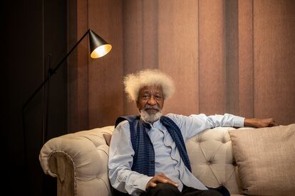 Wole Soyinka, durante una entrevista con EL PAÍS en 2021.