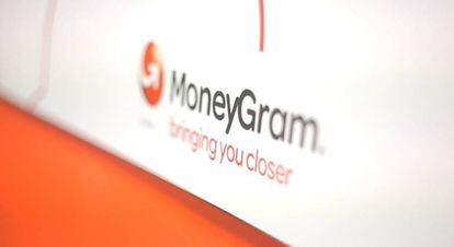 Logo de MoneyGram, una de las principales firmas de env&iacute;o de remesas del mundo.