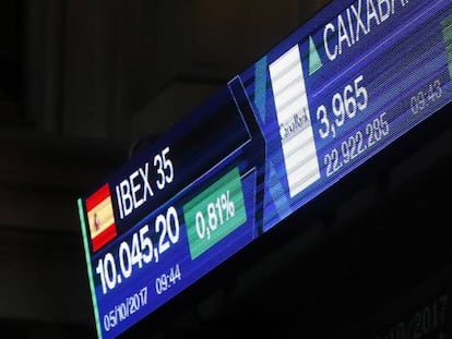 El IBEX 35, principal indicador de la Bolsa española.