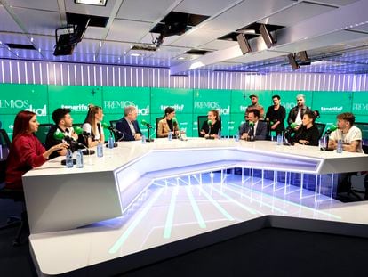 Un momento de la presentación de los Premios Dial Tenerife 2024, celebrada en los estudios de la emisora en Madrid.