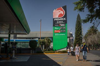 Una gasolinera de Petróleos Mexicanos (Pemex) en Ciudad de México, el 10 de marzo de 2022.