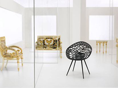 Lujo, por supuesto, pero también una línea de muebles de marcado estilo italiano y su silla Mesedia, con la efigie de la medusa en el asiento, como gran clásico.