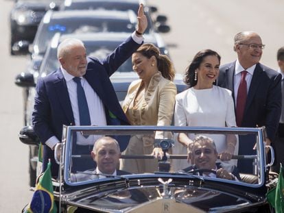 Luiz Inacio Lula da Silva, a su llegada a la ceremonia en Brasilia.
