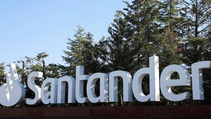 Logotipo de Banco Santander.