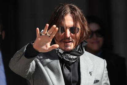 Johnny Depp, a su salida de la corte de Londres el pasado julio.