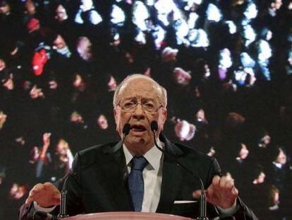 Beyi Caid Essebsi, en un discurso el viernes en T&uacute;nez.