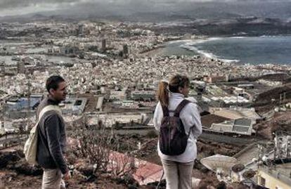 Vista de Las Palmas de Gran Canaria desde la montaña del Vigía.