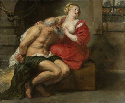 Cimon and Pero, de Rubens. Obra expuesta en el Rijkmuseum de Amsterdam