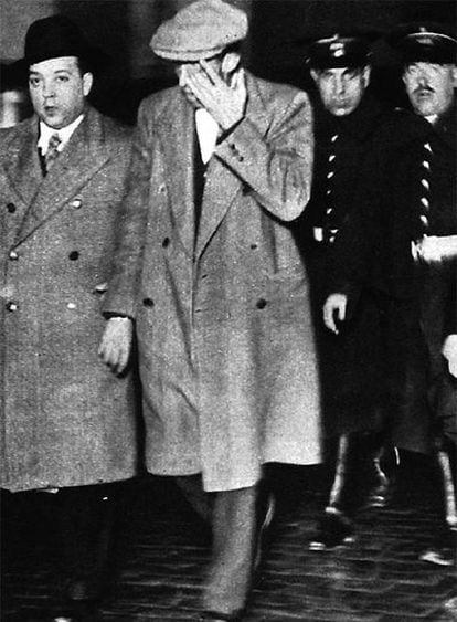 Felipe Sandoval, tras su detención en Madrid en 1932.