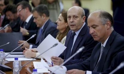 El ministro de Educación José Ignacio Wert, al inicio de la reunión.