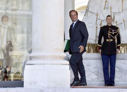 El presidente de Francia, Fran&ccedil;ois Hollande, en el El&iacute;seo. 