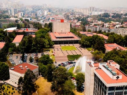 Vista panorámica del campus norte de la Universidad Anáhuac en Ciudad de México.