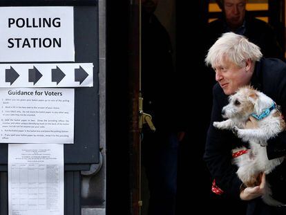 Johnson, tras votar en Londres.