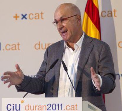 El cabeza de lista de CIU por Barcelona, Josep Antoni Duran i Lleida.