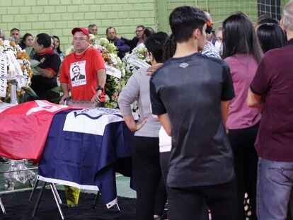 Familiares y amigos de Marcelo Arruda, asesinado por un seguidor de Bolsonaro.