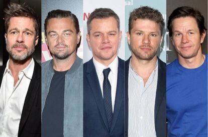 Brad Pitt, Leonardo DiCaprio, Matt Damon, Ryan Phillippe y Mark Wahlberg.