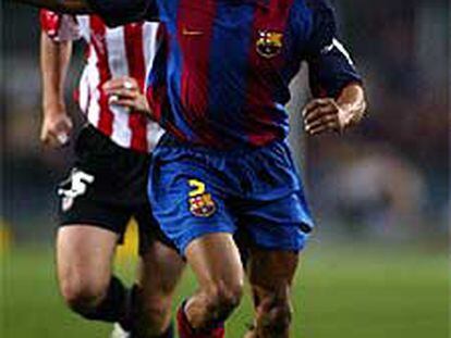 Davids, el día de su debú con el Barcelona.