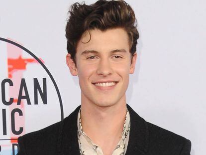 El cantante Shawn Mendes, en los American Music Awards, en Los Ángeles, en octubre.