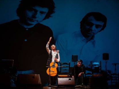 Pepe Habichuela, al inicio del homenaje ayer en Granada.