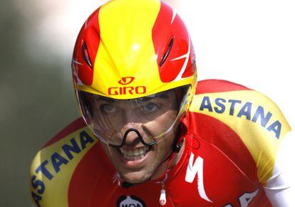 Contador, durante la contrarreloj