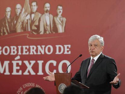 El presidente de México, Andrés Manuel López Obrador, este martes. 