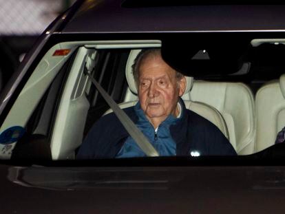 Juan Carlos I el pasado mes de noviembre en Vigo durante una de sus visitas a España para participar en una regata.